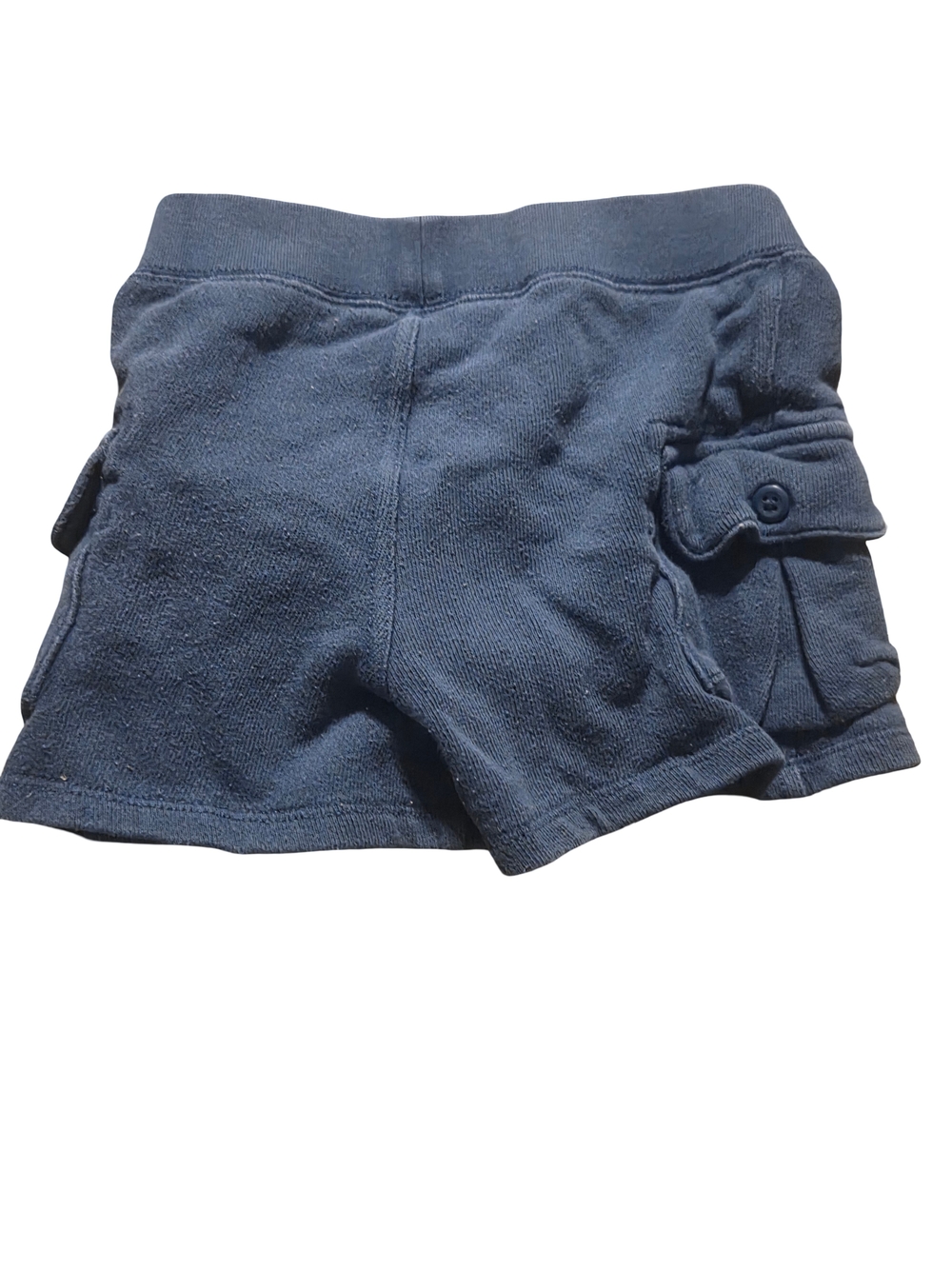 Ralph Lauren Navy Knit Cargo Shorts with White Drawstring - Picture 3 of 3